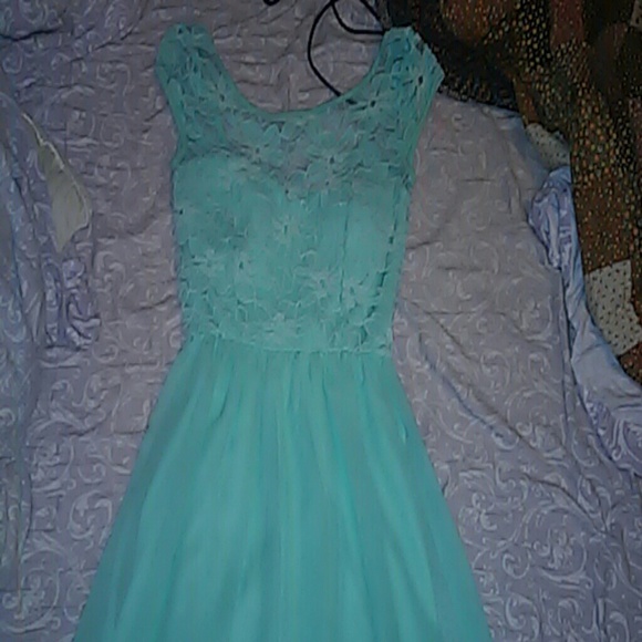 Teal summery dress