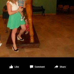 Dress offwhite and green