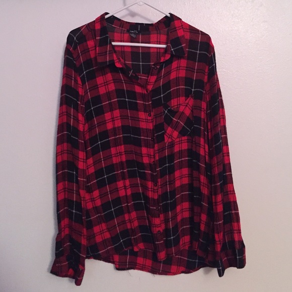 Rue 21 Red and Black Flannel