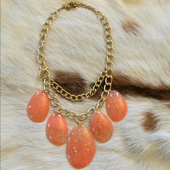 Coral statement necklace