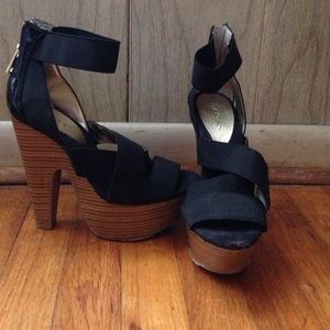 Black platform heels