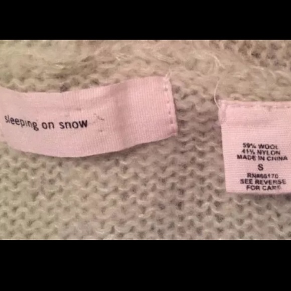 Sleeping On Snow Sz S Cardigan Light Green Wool - Picture 4 of 4