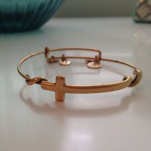 ALEX AND ANI GOLD CROSS BRACELET