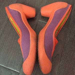 Funky orange/purple Harajuku 'minie' camper shoe