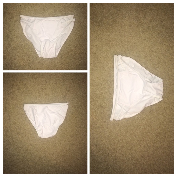 White cage swimsuit bottom