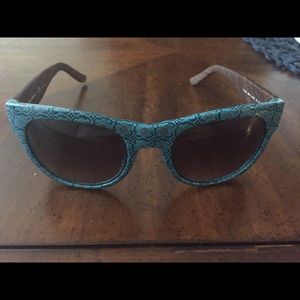 Tory Burch Blue Patterned Sunglasses