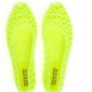 American apparel flat jelly shoes