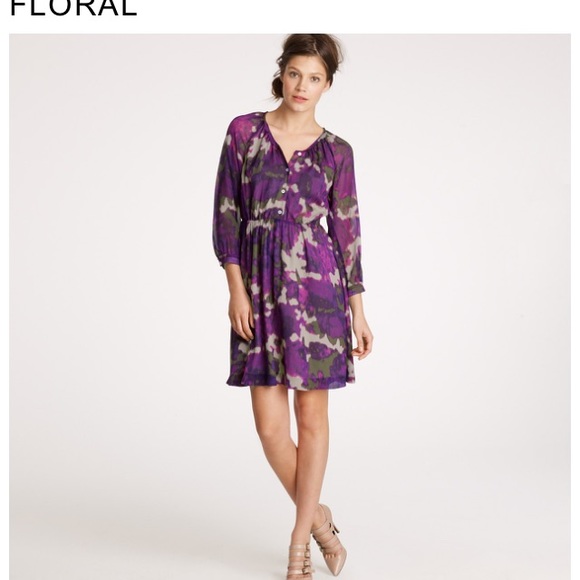 Abstract purple dress Jcrew