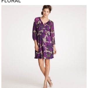 Abstract purple dress Jcrew