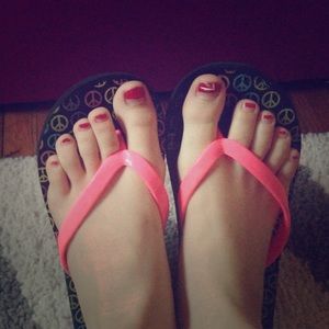 Multi color flip flops