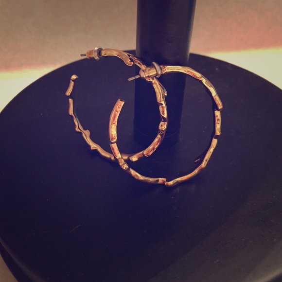 Stella and Dot yellow gold finish Corabella hoops