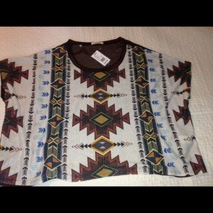 NWT Tribal patterned crop top!