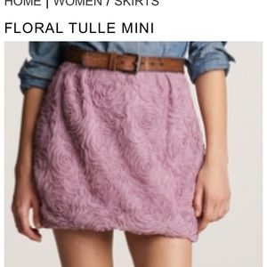 Purple floral tulle Jcrew skirt