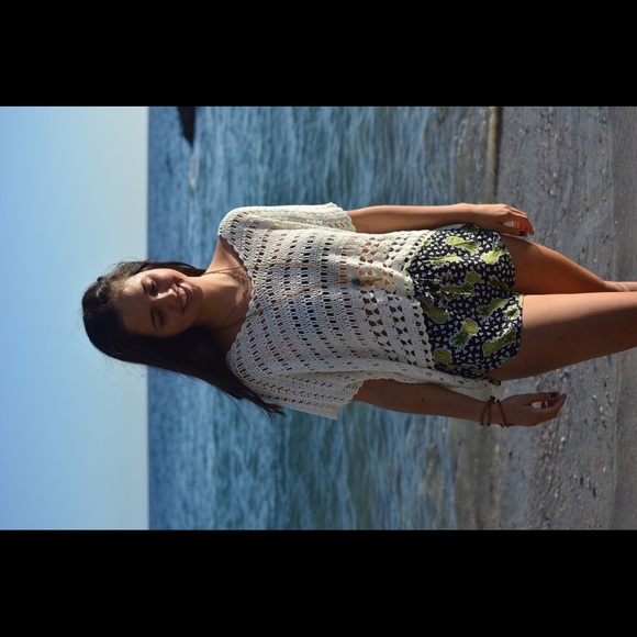 Milau crochet white top - Picture 2 of 4