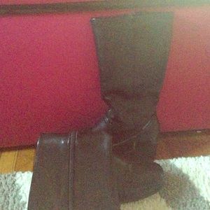 Black high heel boots