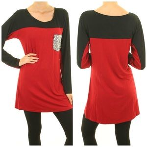 New Long Sleeve Sequin Pocket Tee