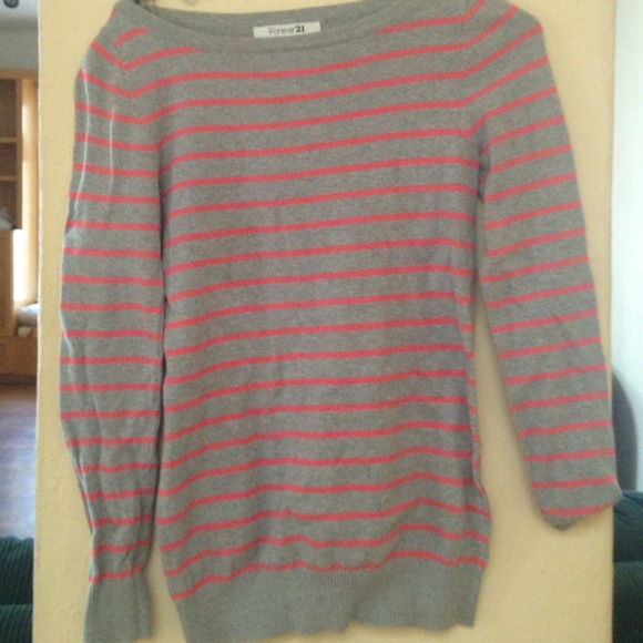 Gray and pink sweater