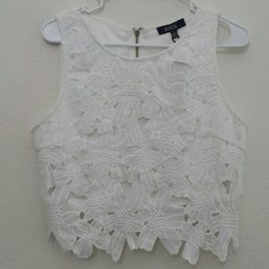 Cute ANGL floral cropped top