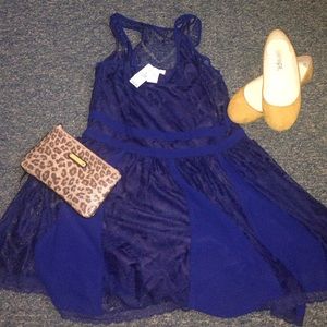 NWT Navy blue lace dress