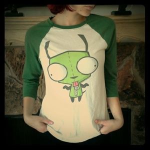 HotTopic Invader Zim Gir Baseball Tee