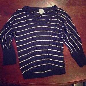 Striped fitting sweater