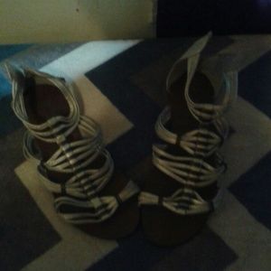 Silver sandals