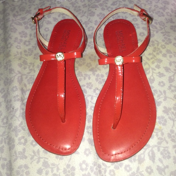 Scarlet leather Michael Kors sandals