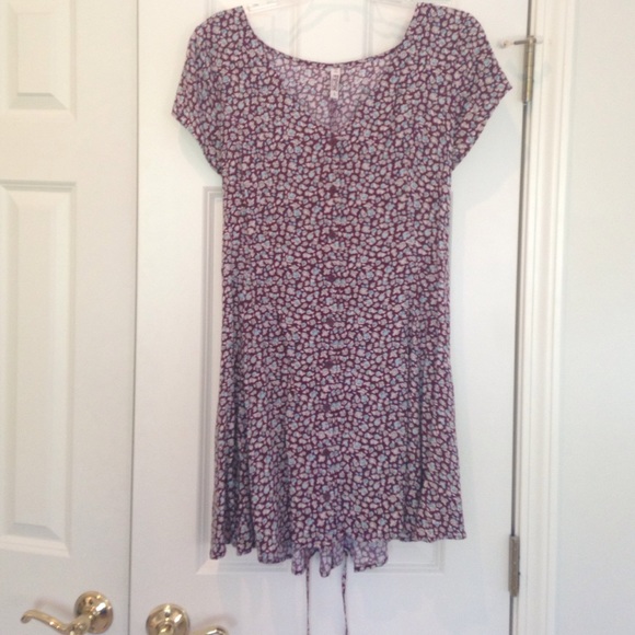 Flower button up dress