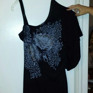 SOLD ✔ Black Casual Dress w/ Gray Detail