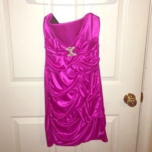 Hot Pink Tube Dress with bling from Deb! 21st bday