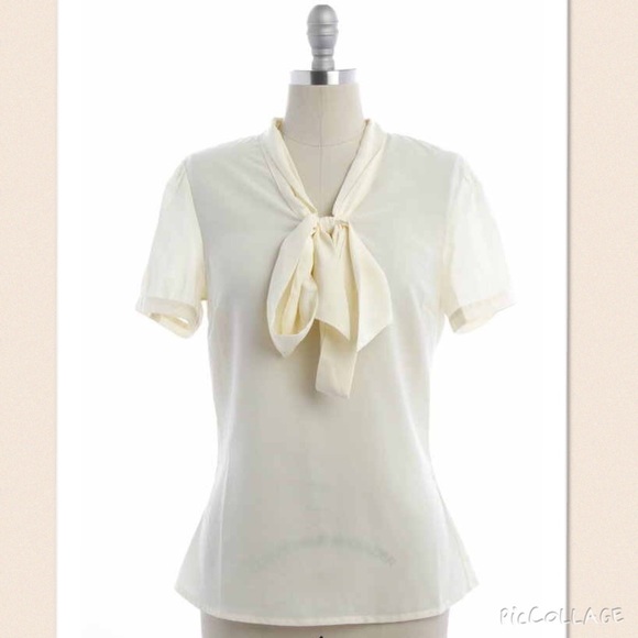 ASOS Secretary Blouse w/ Pearl Button Down Back