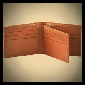 Tan Bifold Wallet with Center Flap - 200161-TN