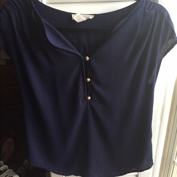 Dark navy blue forever 21 blouse