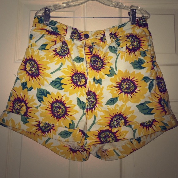 American Apparel Sunflower High Waisted Shorts