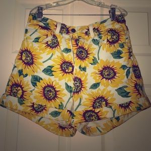American Apparel Sunflower High Waisted Shorts