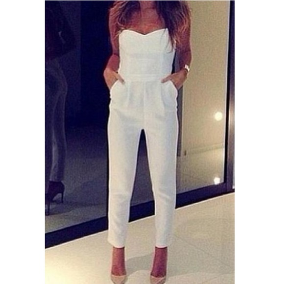 White Jumpsuit/Romper size Small