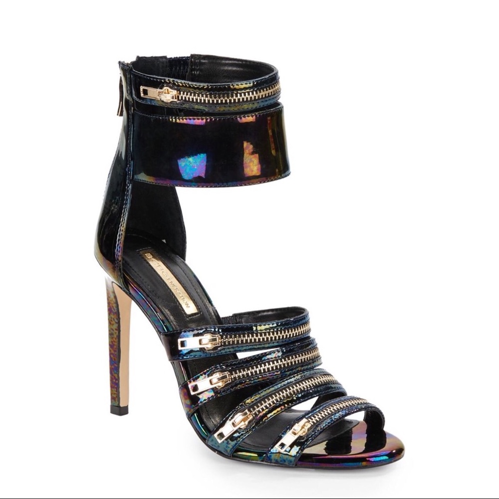 iridescent Patent Leather Sandals/BCBG NEW