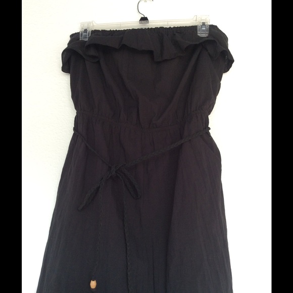 STRAPLESS HIGH-LOW BATHING SUIT COVER-UP - Picture 3 of 3