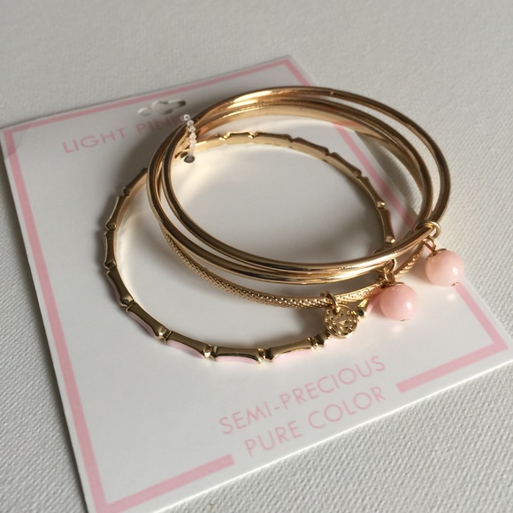 ✨Women's Enamel Bangle Set w/ Semi Precious Beads✨ - Picture 2 of 4