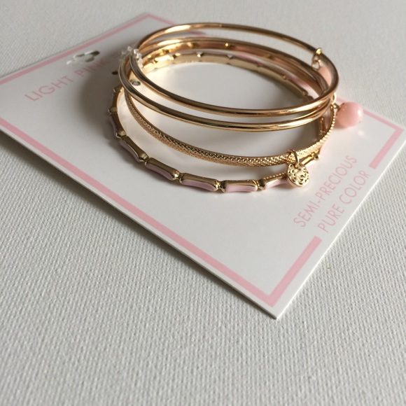 ✨Women's Enamel Bangle Set w/ Semi Precious Beads✨ - Picture 3 of 4