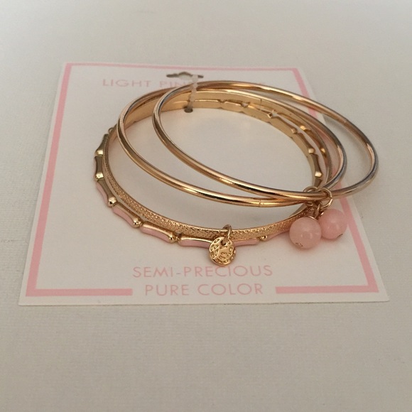 ✨Women's Enamel Bangle Set w/ Semi Precious Beads✨ - Picture 4 of 4