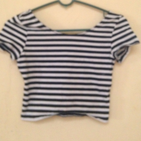 H&M stripped crop top for sale