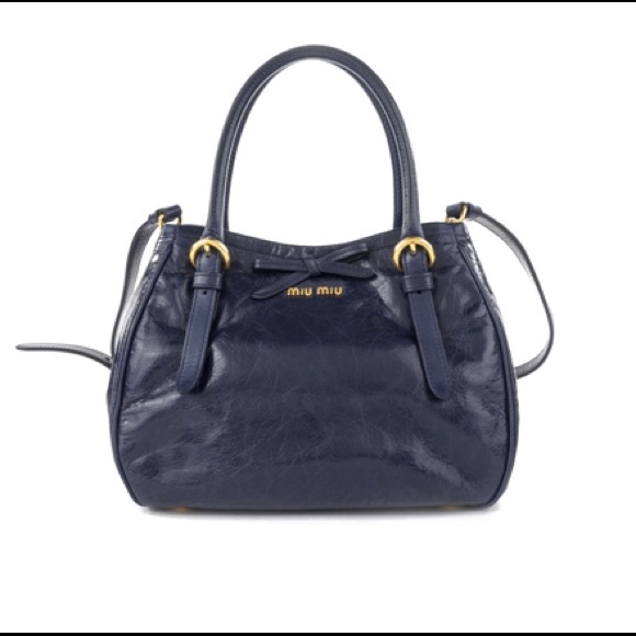 Authentic Miu Miu Navy Blue Handbag