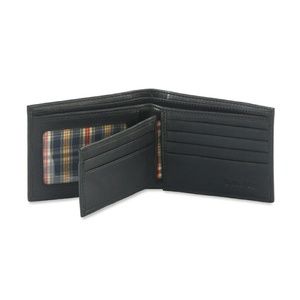 Black Bifold Wallet with Center Flap - 200302-BL