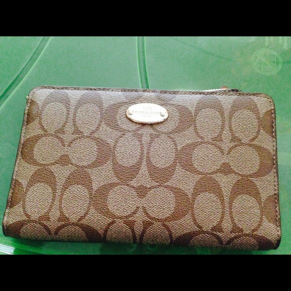 Beautiful brown signature authentic Coach wallet