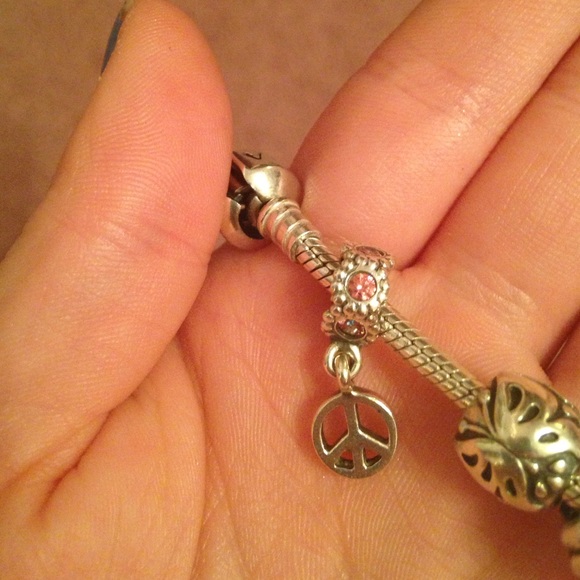 REAL PANDORA PEACE CHARM AND BUTTERFLY CHARM