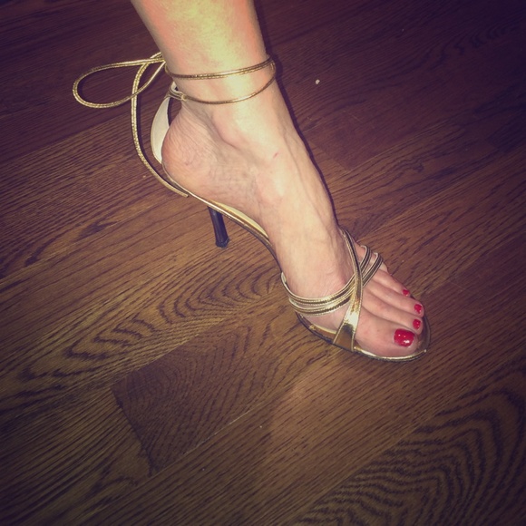 Paco Gil gold heels, worn once