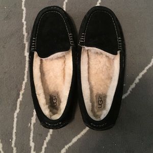 Black UGG moccasins