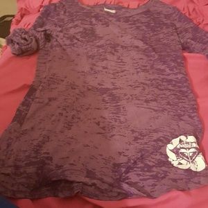 Purple short sleeve shirt