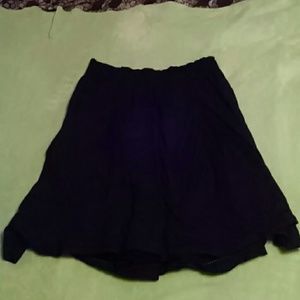 Flowy black cotton skirt